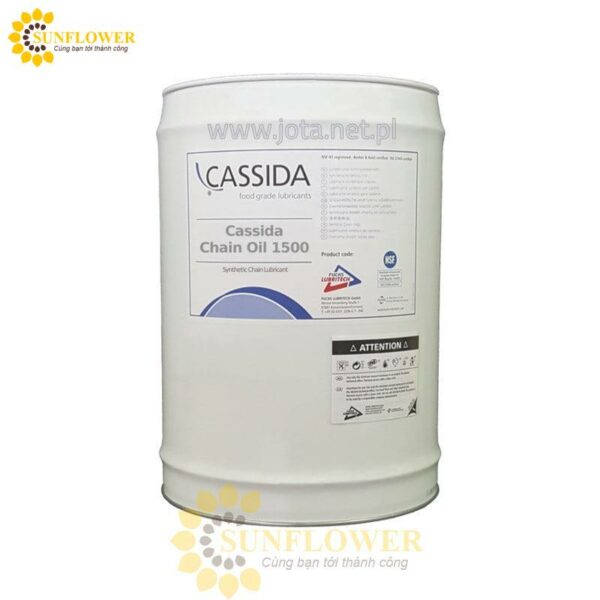 CASSIDA CHAIN OIL 1500 – Chất bôi trơn chuỗi tổng hợp cho chế biến thực phẩm và đồ uống