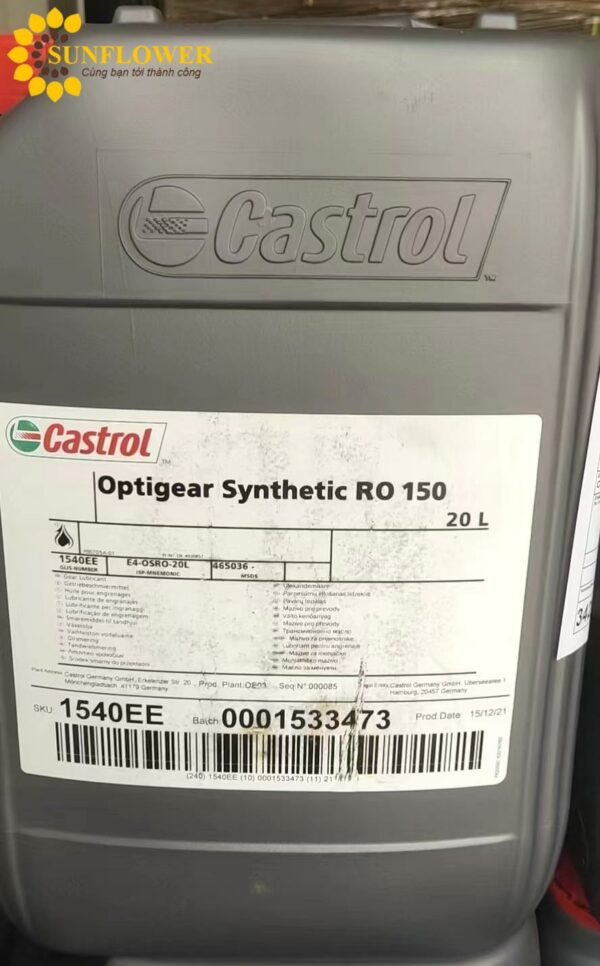 Dầu bánh răng Castrol Optigear Synthetic RO 150