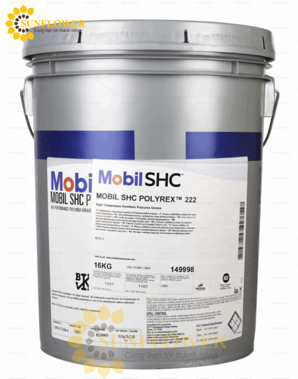 Mobil SHC Polyrex 222- Mỡ Polyurea tổng hợp ở nhiệt độ cao