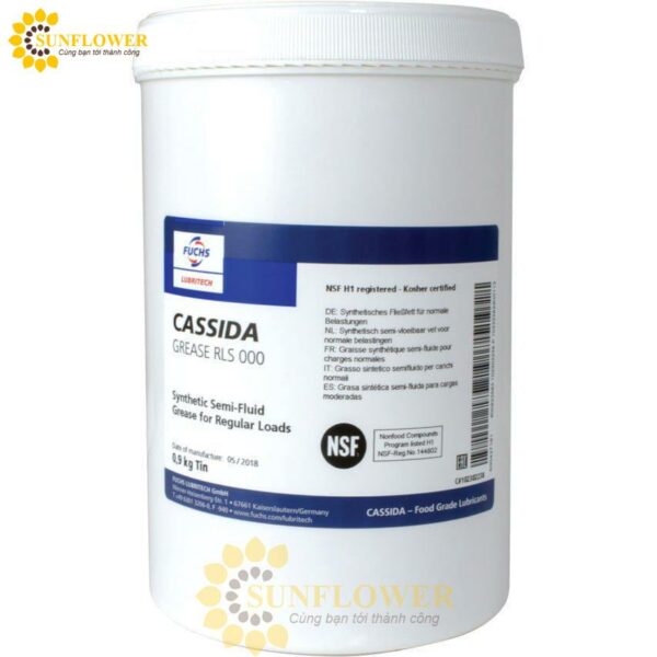 CASSIDA GREASE RLS 00 – Mỡ chịu tải tổng hợp thường xuyên cho các thiết bị chế biến thực phẩm và đồ uống
